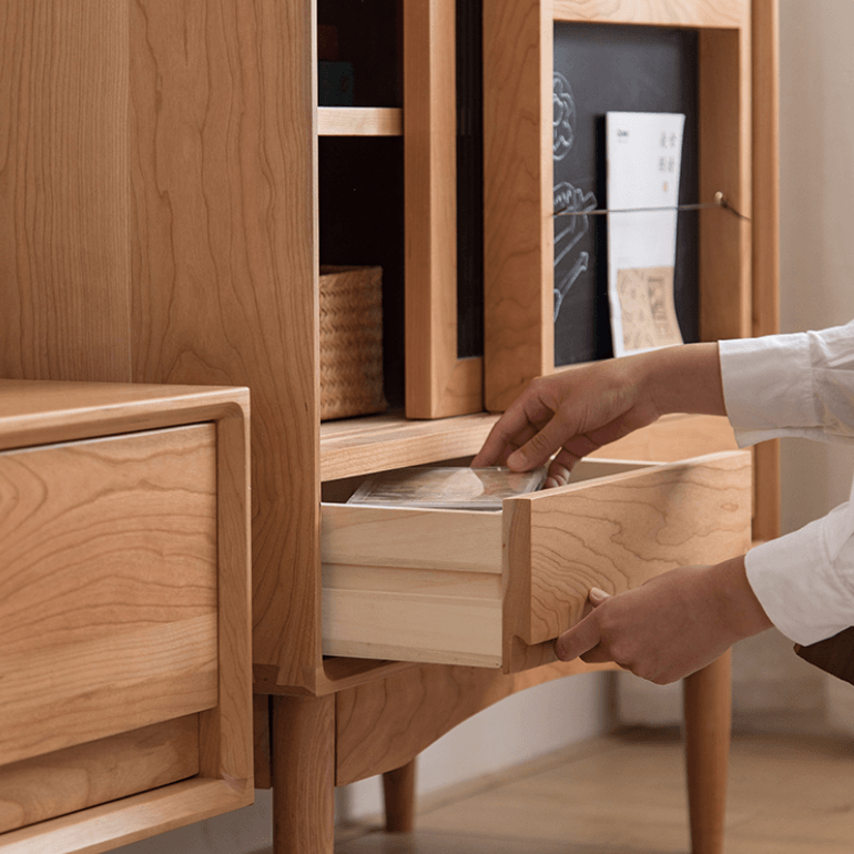 Anoushka Wood Bookcase With Chalkboard