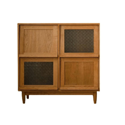 Astrid Wood Bookcase with Tilt Up Door