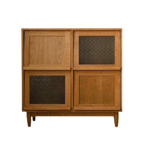 Astrid Wood Bookcase with Tilt Up Door