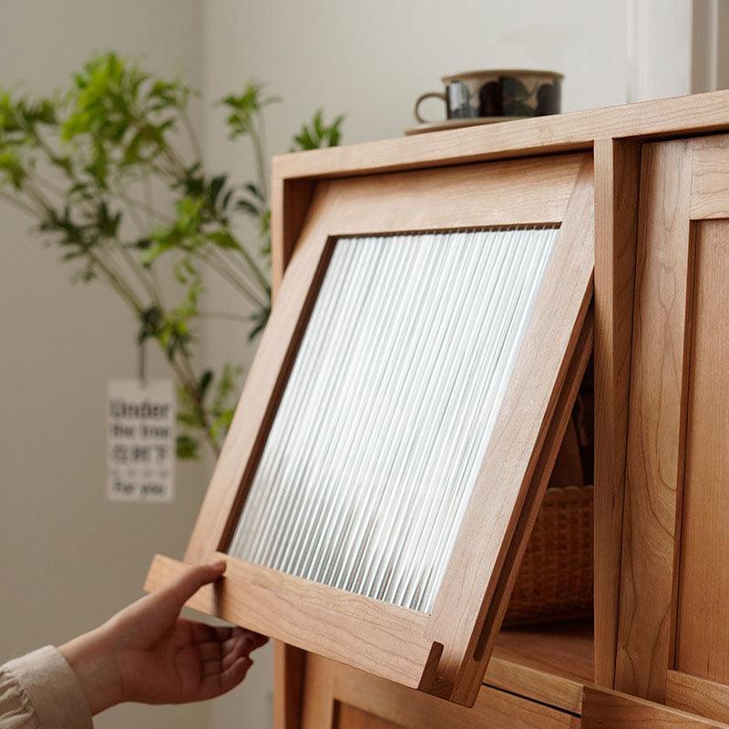 Astrid Wood Bookcase with Tilt Up Door