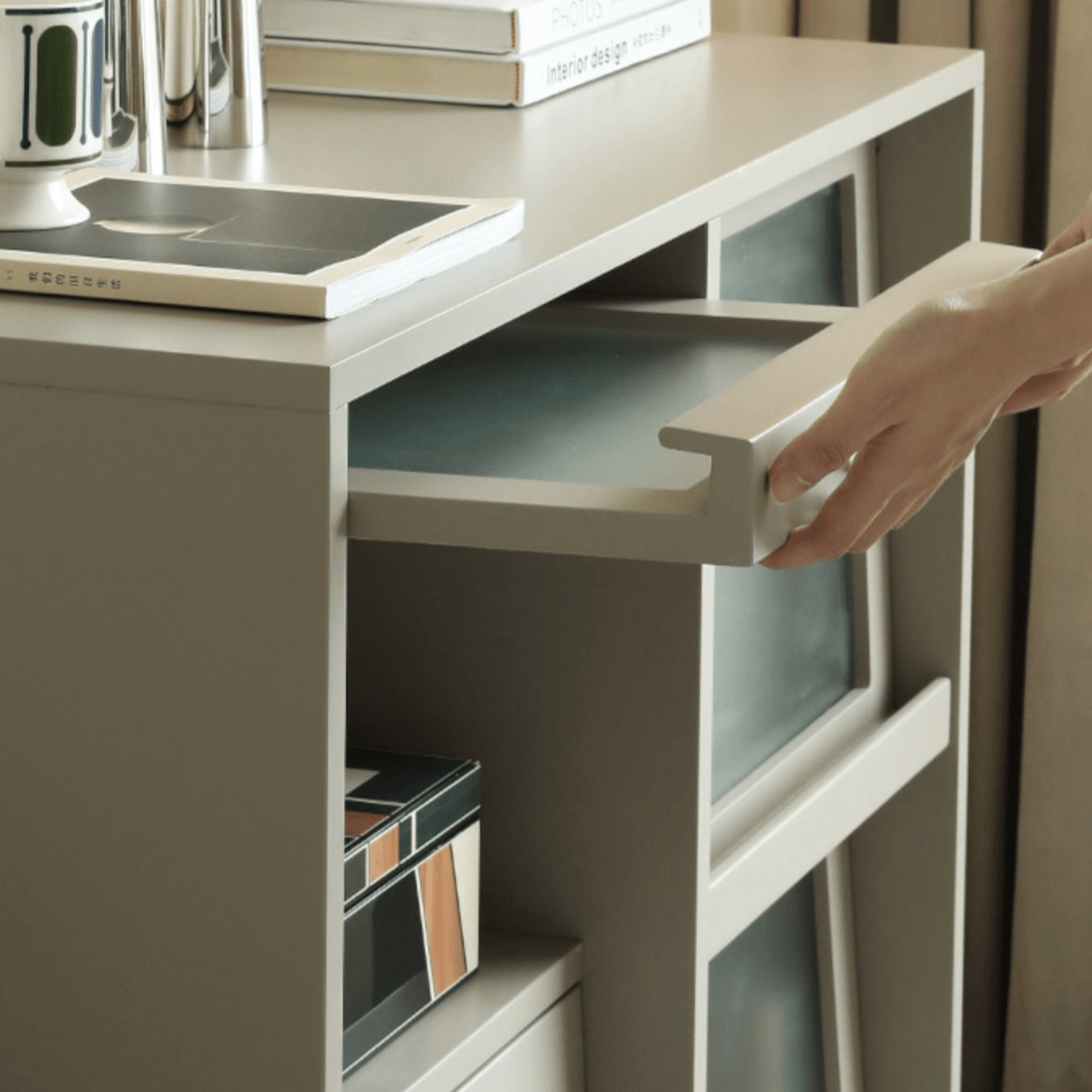 Attila Bookcase with Tilt Up Door