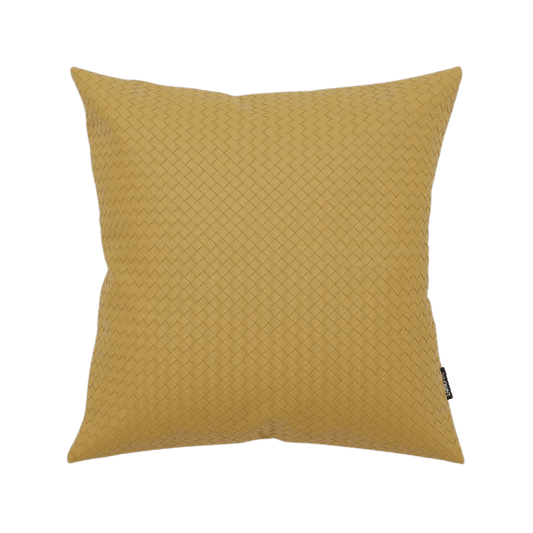 Braided Leather Throw Pillow Cover & Insert