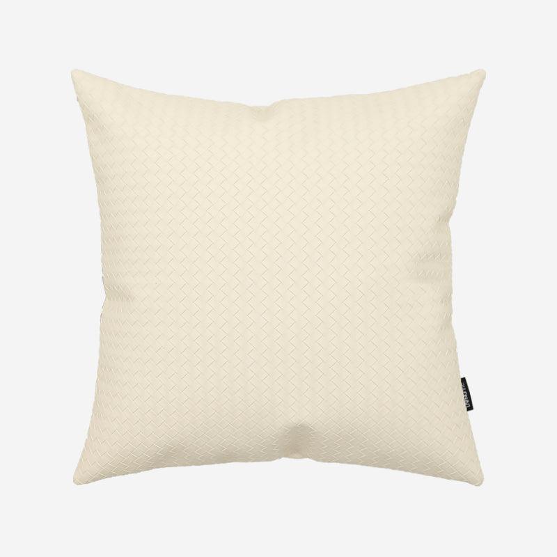 Braided Leather Throw Pillow Cover & Insert