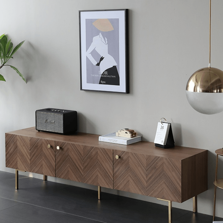 Csepel Herringbone TV Stand