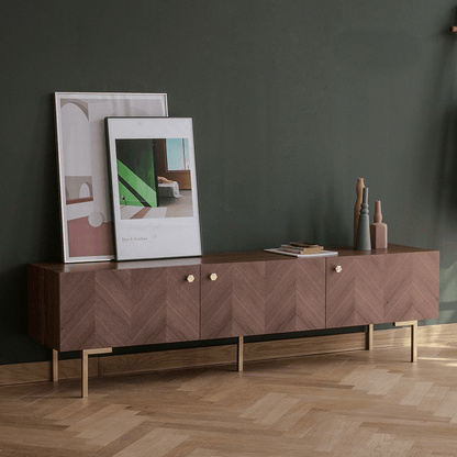 Csepel Herringbone TV Stand
