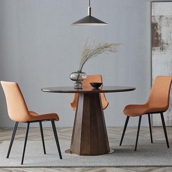 Emil Solid Wood Pedestal Dining Table