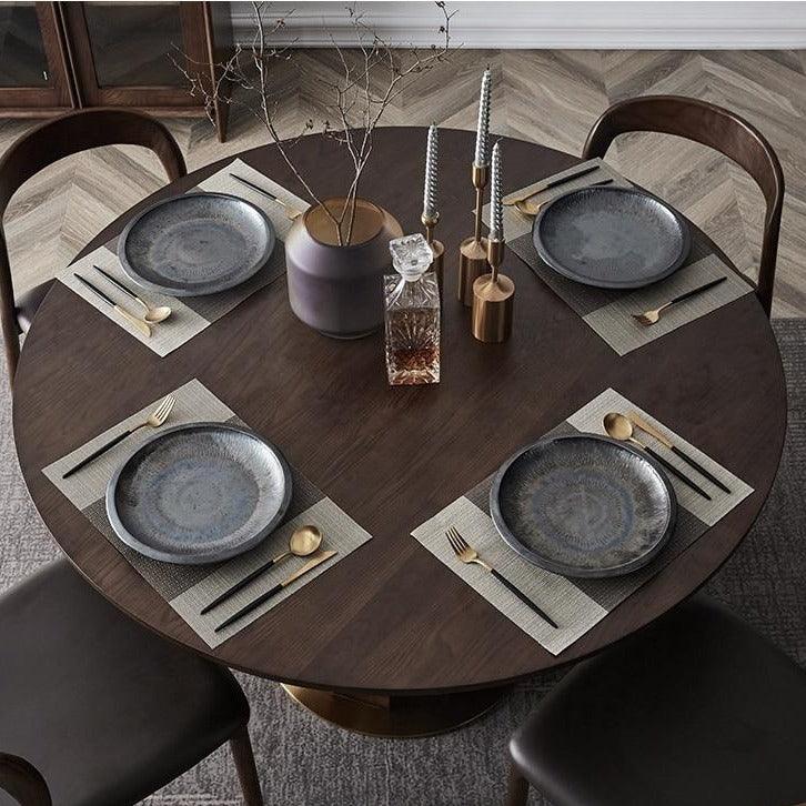 Emil Solid Wood Pedestal Dining Table