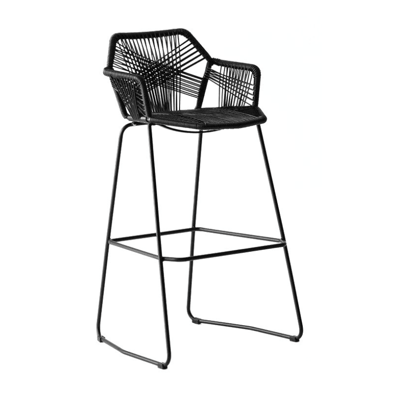Flamur Plastic Rattan Bar Stool