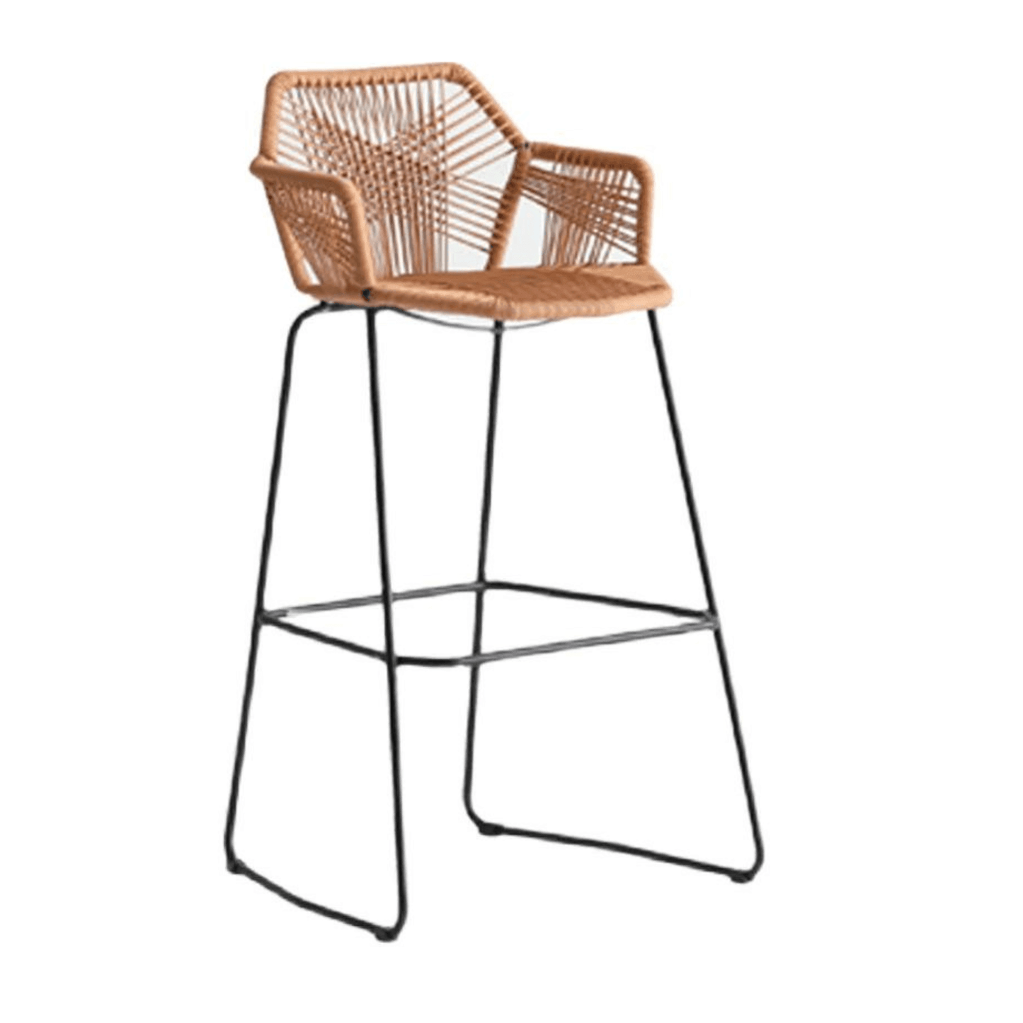 Flamur Plastic Rattan Bar Stool