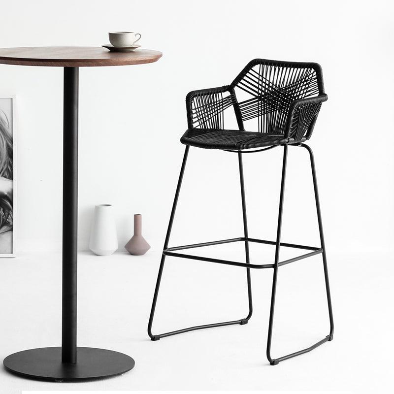 Flamur Plastic Rattan Bar Stool