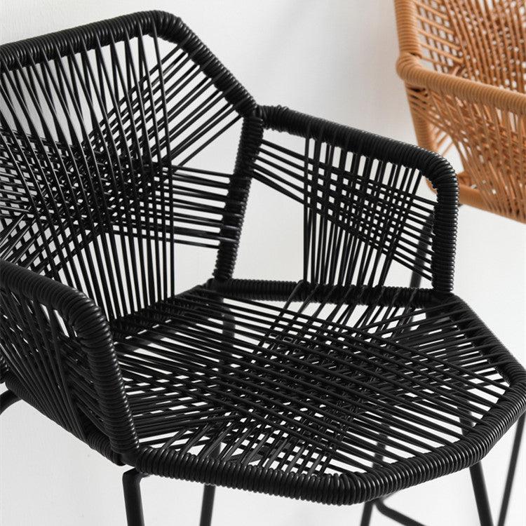 Flamur Plastic Rattan Bar Stool