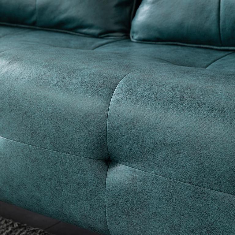 Gioele Faux Leather Square Arm Sofa