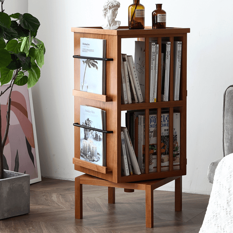Gorana Rotating Wood Bookcase