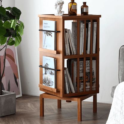 Gorana Rotating Wood Bookcase