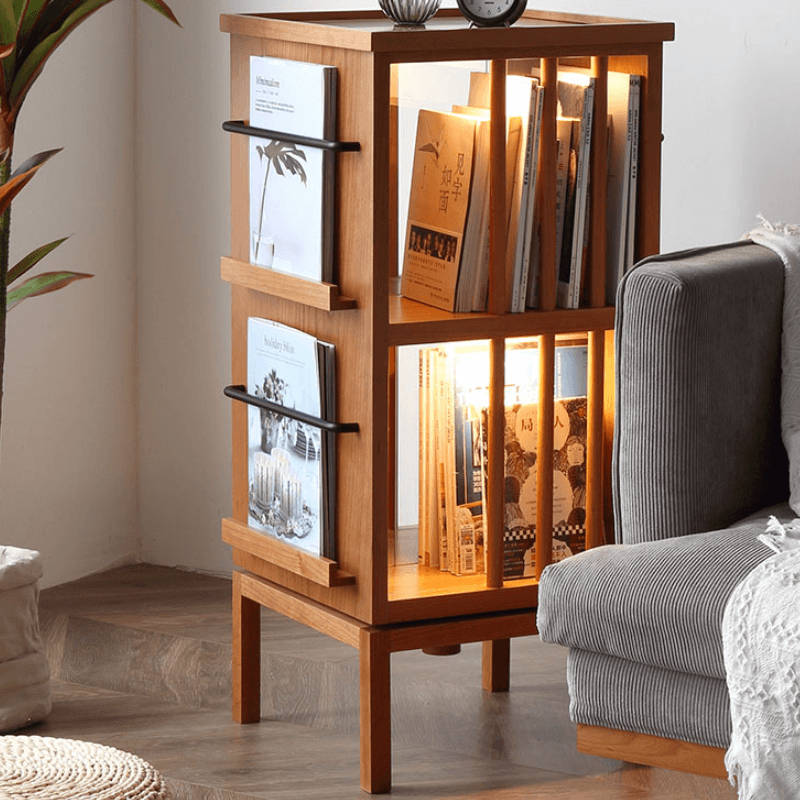 Gorana Rotating Wood Bookcase