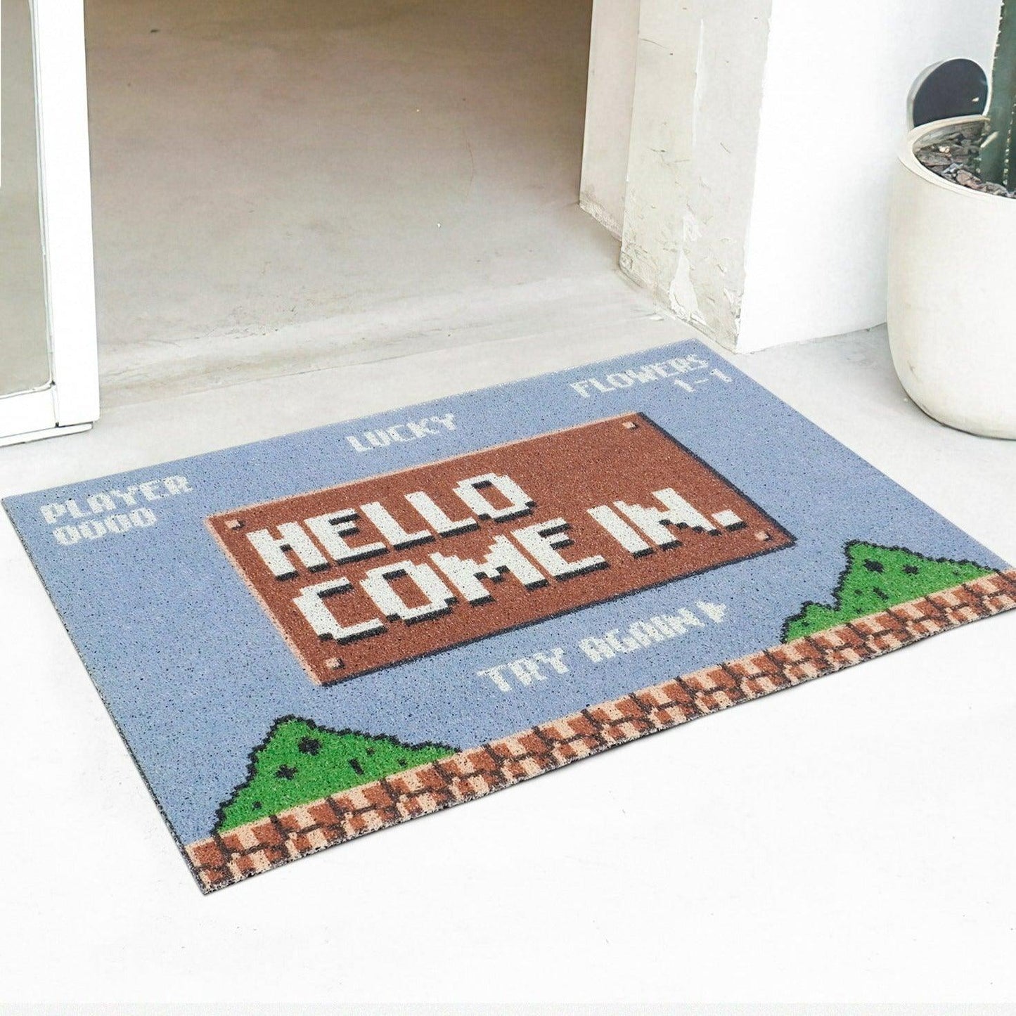 Hello Come In Outdoor Rug