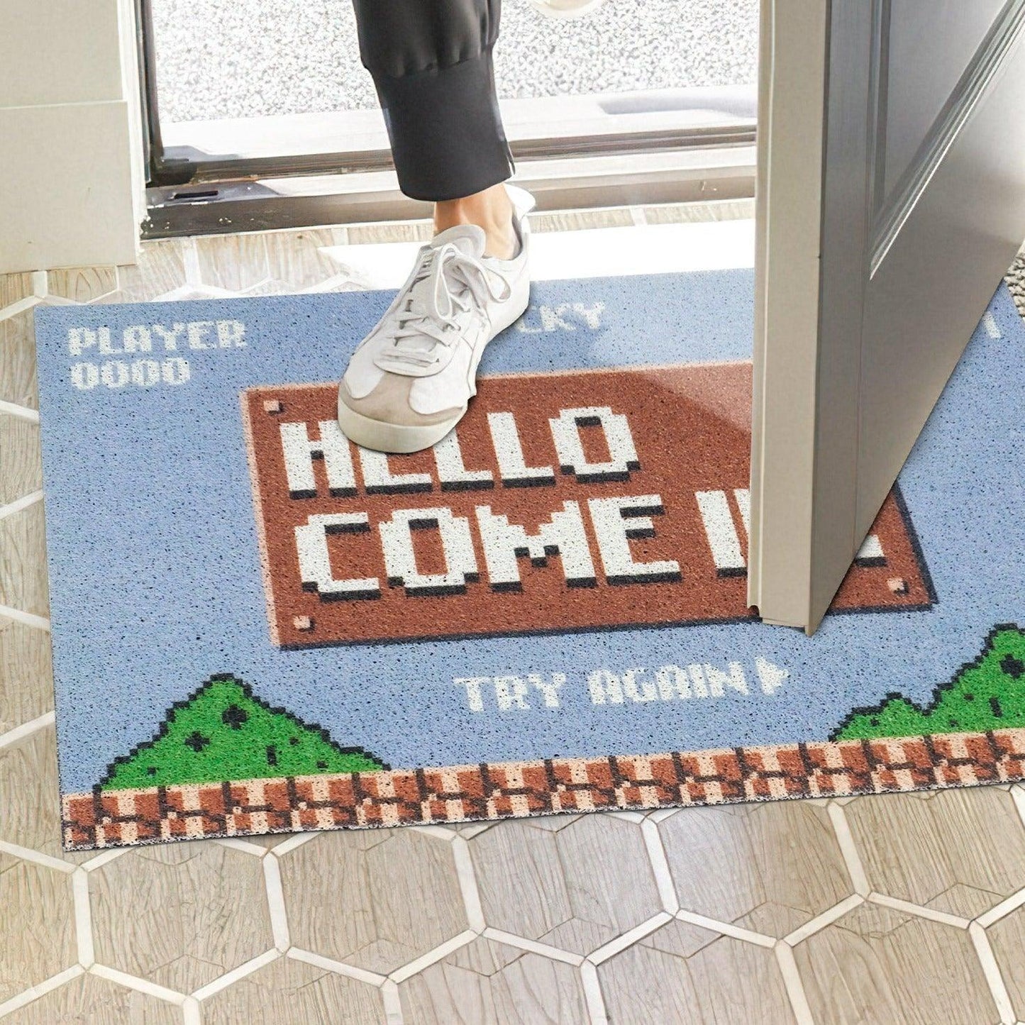 Hello Come In Outdoor Rug