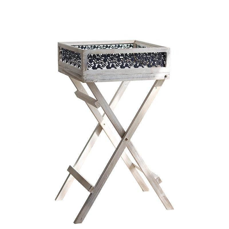 Herbert Foldable Double-Shelf Plant Stand