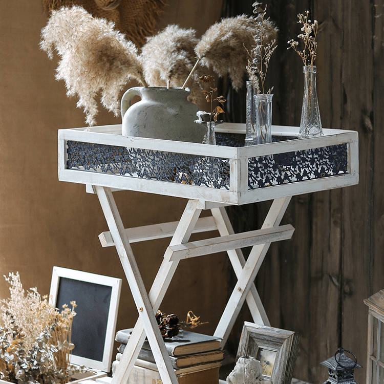 Herbert Foldable Double-Shelf Plant Stand