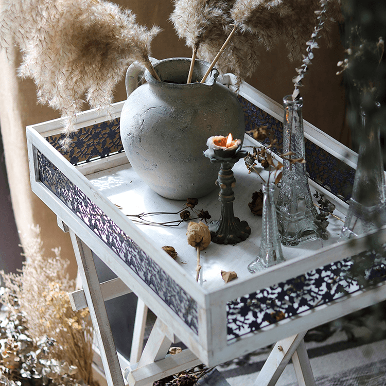 Herbert Foldable Double-Shelf Plant Stand