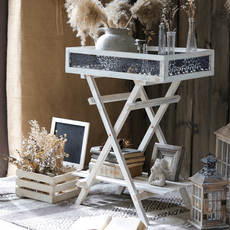 Herbert Foldable Double-Shelf Plant Stand