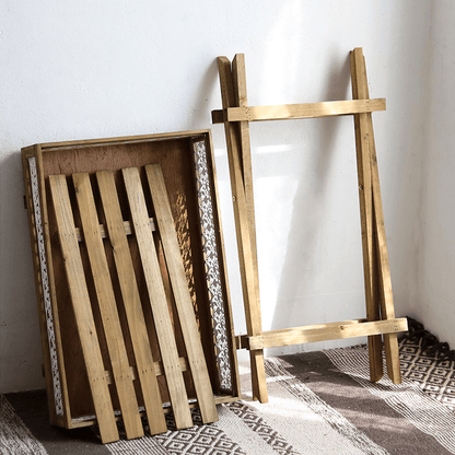Herbert Foldable Double-Shelf Plant Stand