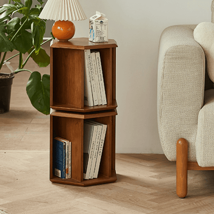 Janne Revolving Geometric Bookcase