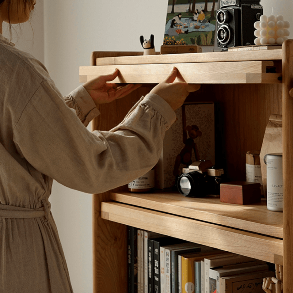 Kalman Wood Bookcase & Cabinet