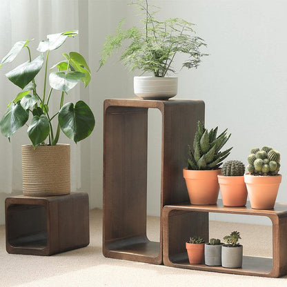 Kari Solid Wood Storage End Table