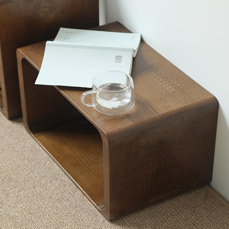Kari Solid Wood Storage End Table