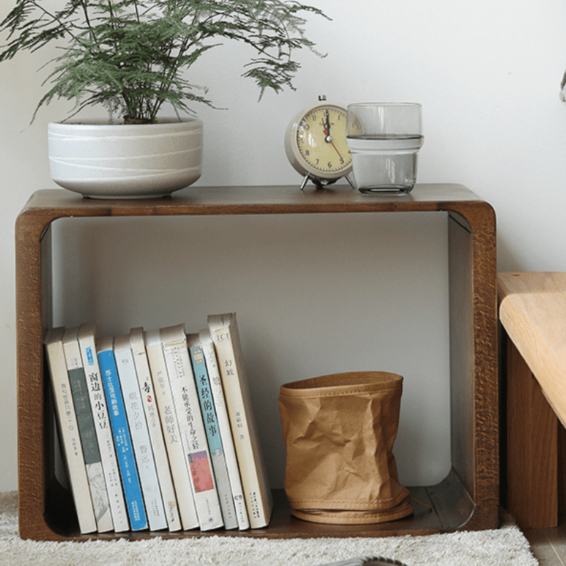 Kari Solid Wood Storage End Table