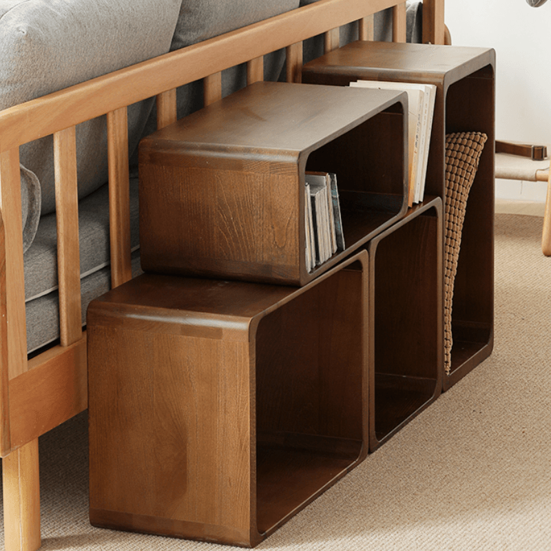 Kari Solid Wood Storage End Table