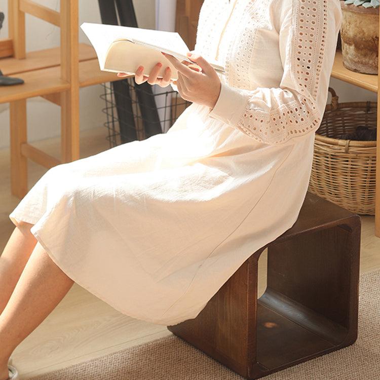 Kari Solid Wood Storage End Table