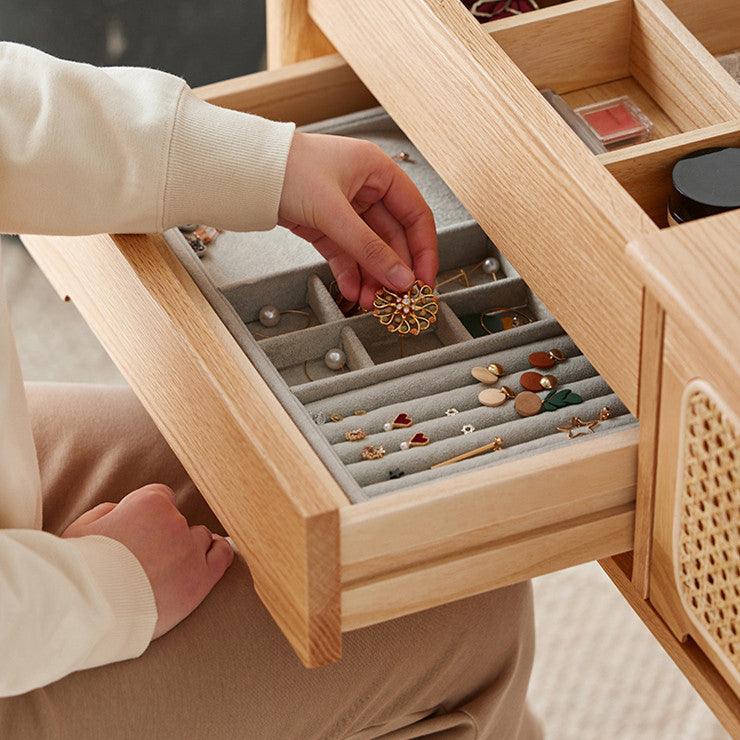 Lucia Solid Wood Vanity Table & Stool