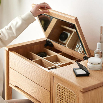 Lucia Solid Wood Vanity Table & Stool