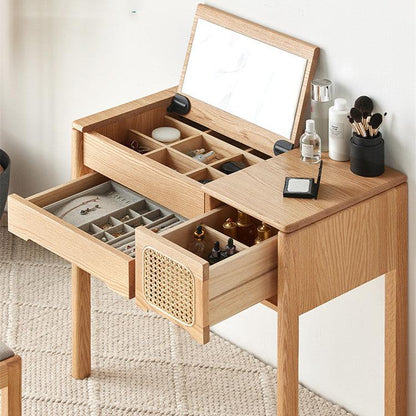 Lucia Solid Wood Vanity Table & Stool