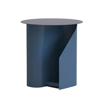 Metal Pedestal End Table with Storage