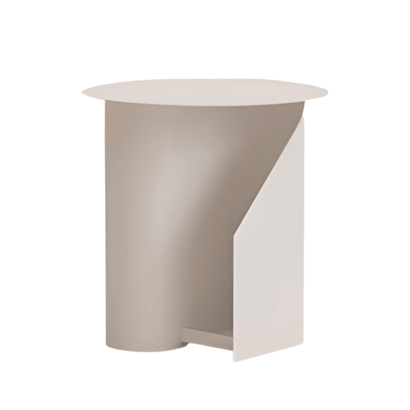 Metal Pedestal End Table with Storage