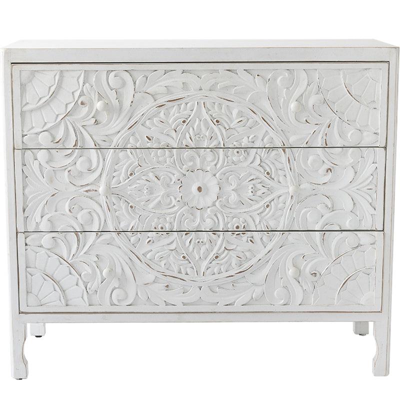 Nastali Hand Carved 3 Drawer Dresser