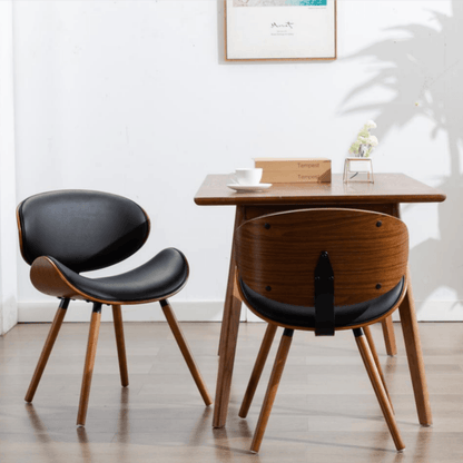Nordic Dining Chair With Leather Cushion