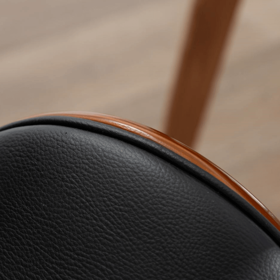 Nordic Dining Chair With Leather Cushion