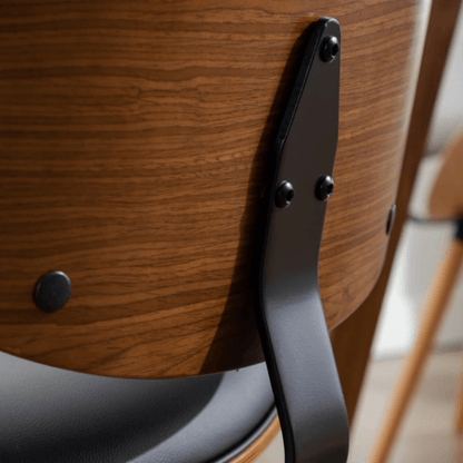 Nordic Dining Chair With Leather Cushion