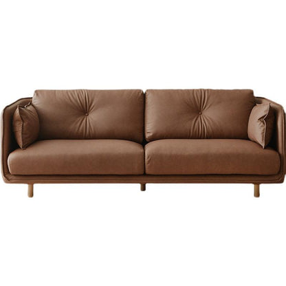 Petero Faux Leather Square Arm Sofa
