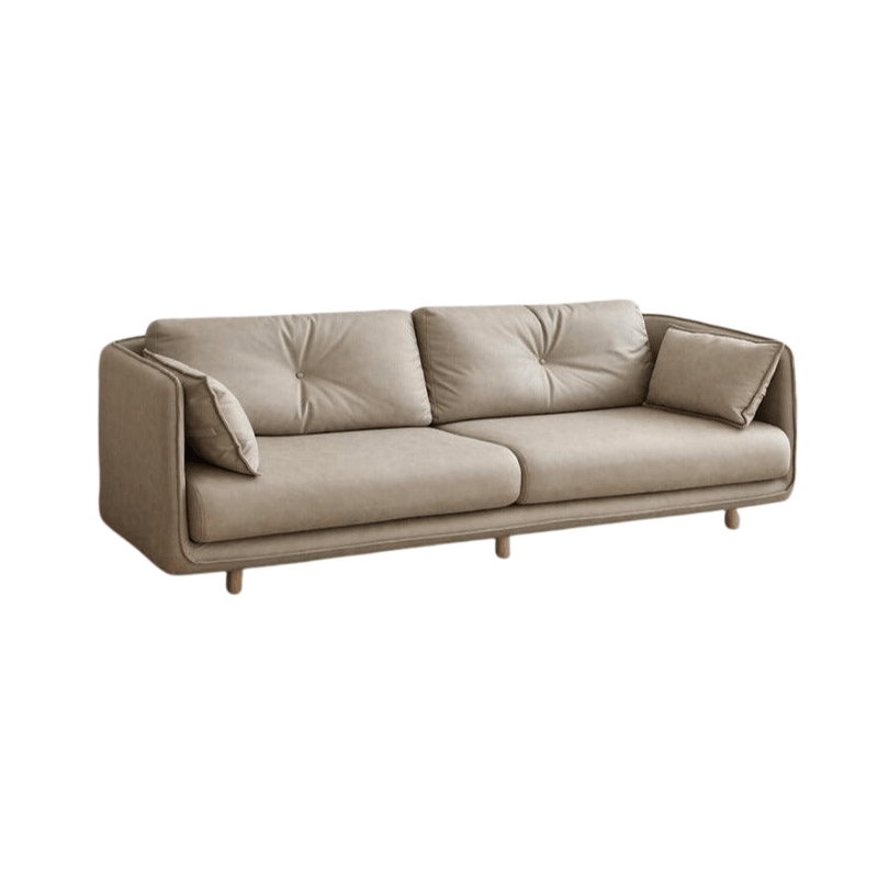 Petero Faux Leather Square Arm Sofa