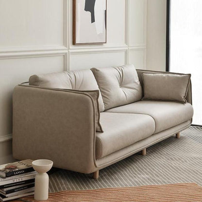 Petero Faux Leather Square Arm Sofa