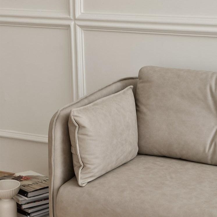 Petero Faux Leather Square Arm Sofa