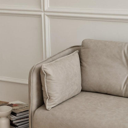 Petero Faux Leather Square Arm Sofa