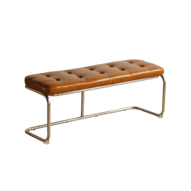 Salvatore Leather Bench & Ottoman