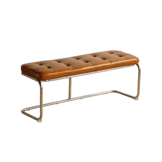 Salvatore Leather Bench & Ottoman