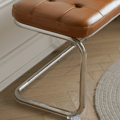 Salvatore Leather Bench & Ottoman